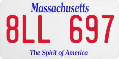 MA license plate 8LL697
