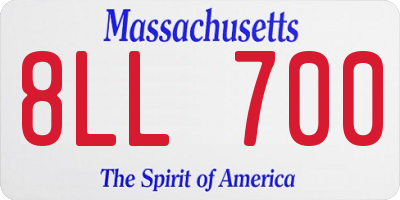 MA license plate 8LL700