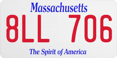 MA license plate 8LL706