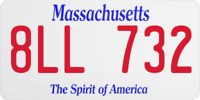 MA license plate 8LL732