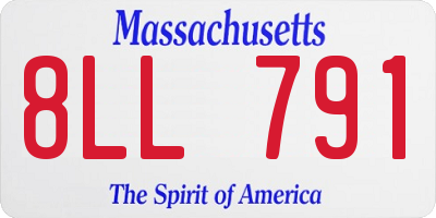 MA license plate 8LL791