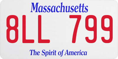 MA license plate 8LL799