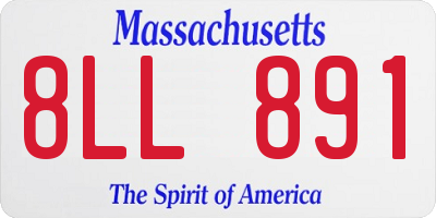 MA license plate 8LL891