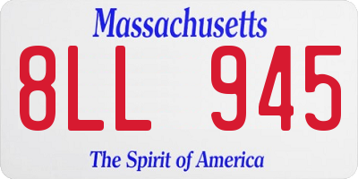 MA license plate 8LL945