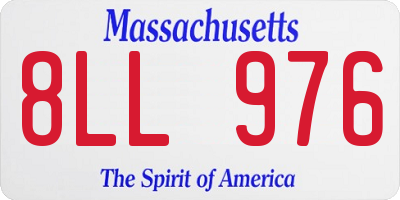 MA license plate 8LL976