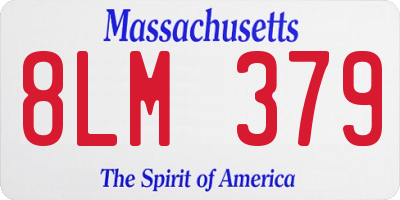 MA license plate 8LM379