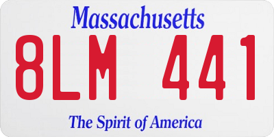 MA license plate 8LM441