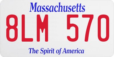 MA license plate 8LM570