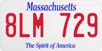 MA license plate 8LM729