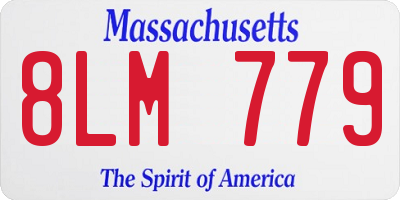 MA license plate 8LM779