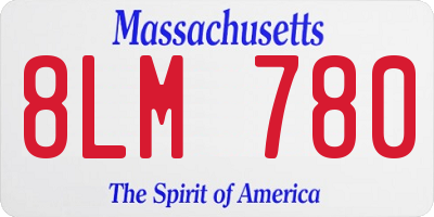 MA license plate 8LM780