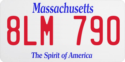 MA license plate 8LM790