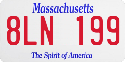 MA license plate 8LN199