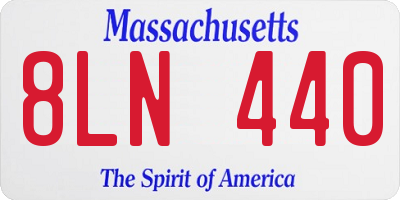 MA license plate 8LN440