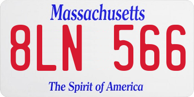 MA license plate 8LN566