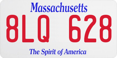 MA license plate 8LQ628