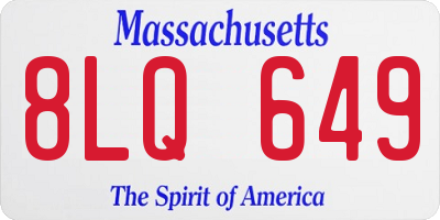 MA license plate 8LQ649