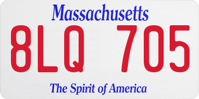 MA license plate 8LQ705
