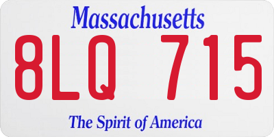 MA license plate 8LQ715