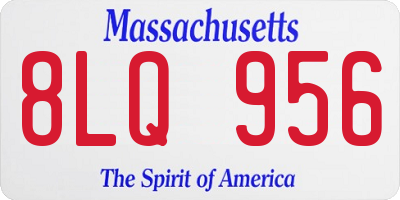 MA license plate 8LQ956