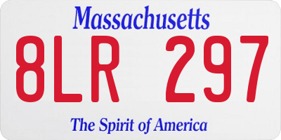 MA license plate 8LR297