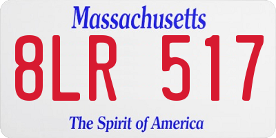 MA license plate 8LR517