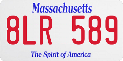 MA license plate 8LR589