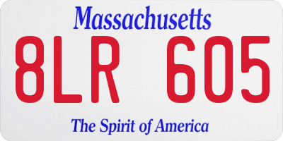 MA license plate 8LR605