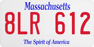 MA license plate 8LR612