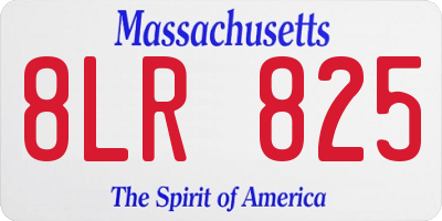 MA license plate 8LR825