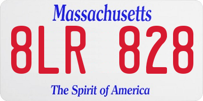 MA license plate 8LR828