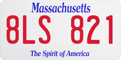 MA license plate 8LS821