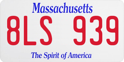 MA license plate 8LS939