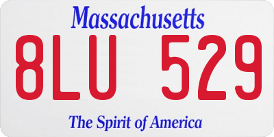 MA license plate 8LU529