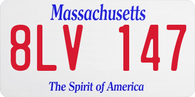 MA license plate 8LV147