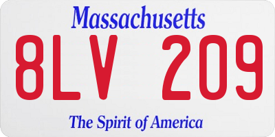 MA license plate 8LV209