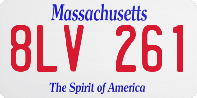 MA license plate 8LV261