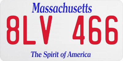 MA license plate 8LV466