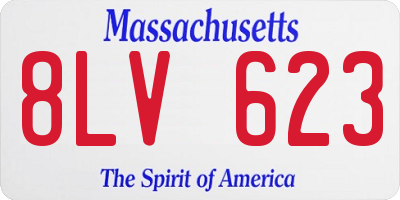 MA license plate 8LV623