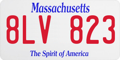 MA license plate 8LV823