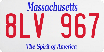 MA license plate 8LV967