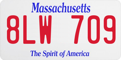 MA license plate 8LW709