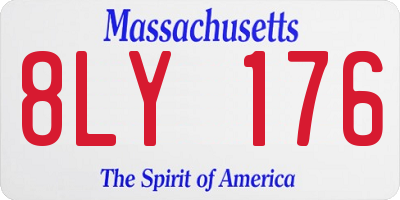 MA license plate 8LY176