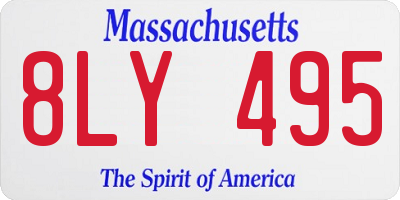 MA license plate 8LY495