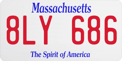 MA license plate 8LY686