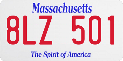 MA license plate 8LZ501