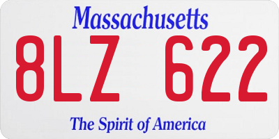 MA license plate 8LZ622