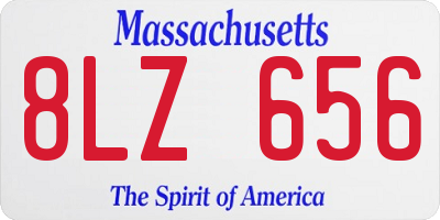 MA license plate 8LZ656