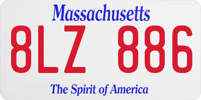 MA license plate 8LZ886