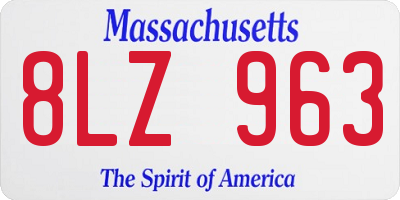 MA license plate 8LZ963